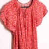 Vestido Volante Vintage Rojo Flores "XL"