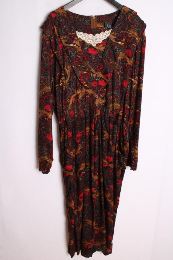 Vestido Midi Vintage Estampado Paisley "L/XL"