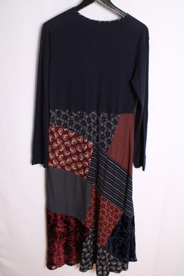 Vestido Maxi Vintage Estampado Patchwork "2XL"