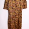 Vestido Seda Vintage Tonos Dorados "M/L"