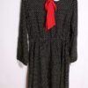 Vestido Midi Vintage Negro Lunares "L"