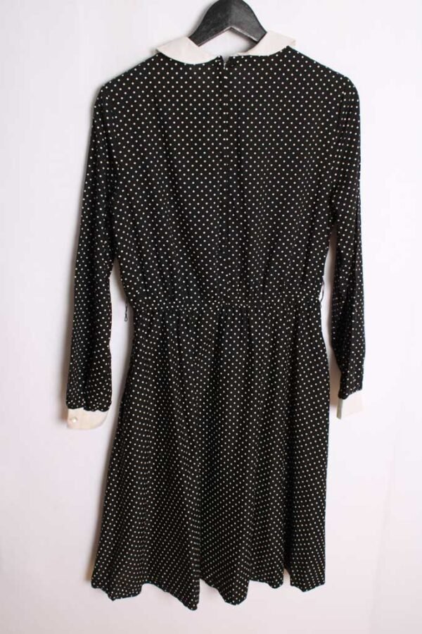 Vestido Midi Vintage Negro Lunares "L"