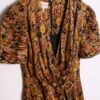 Vestido Seda Vintage Tonos Dorados "M/L"