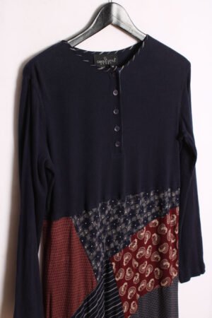 Vestido Maxi Vintage Estampado Patchwork "2XL"