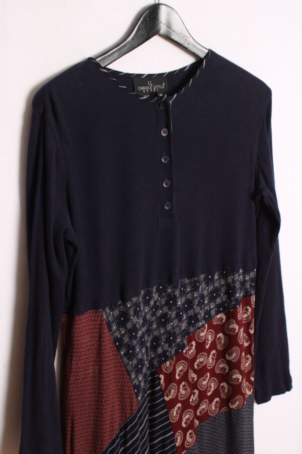Vestido Maxi Vintage Estampado Patchwork "2XL"