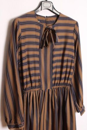 Vestido Midi Vintage Rayas Marino "S"