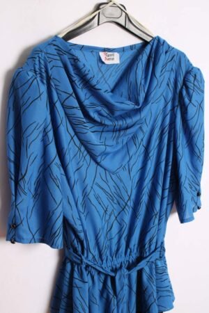 Vesrido Bicolor Vintage Peplum "2XL"