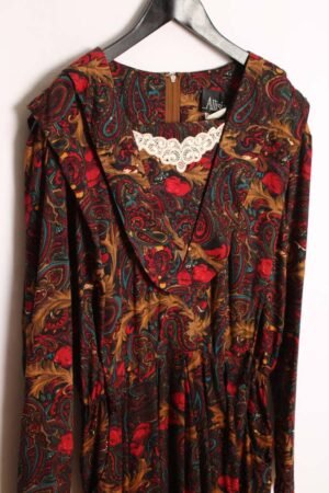 Vestido Midi Vintage Estampado Paisley "L/XL"