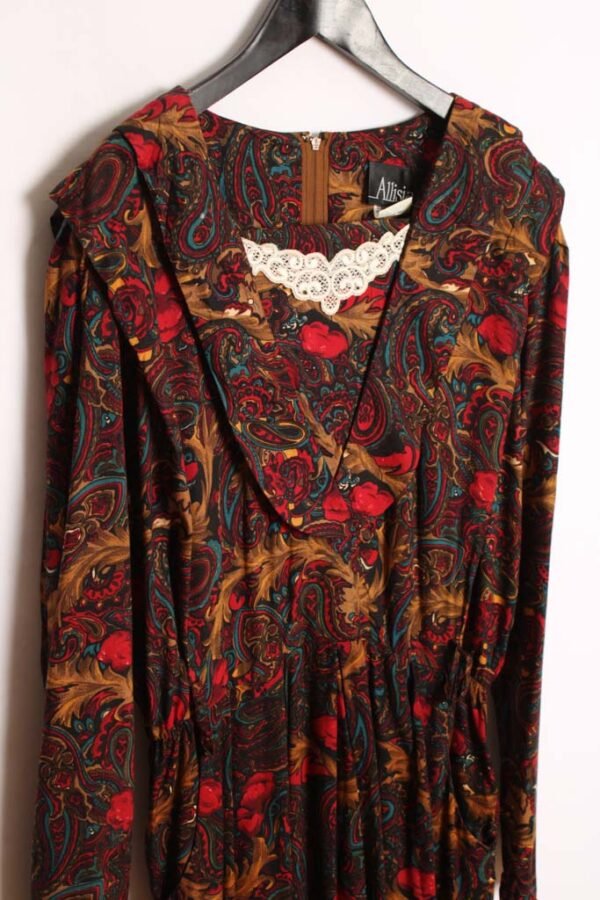 Vestido Midi Vintage Estampado Paisley "L/XL"