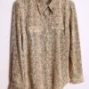 Camisa Animal Print Satinada Vintage "M"