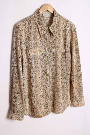 Camisa Animal Print Satinada Vintage "M"