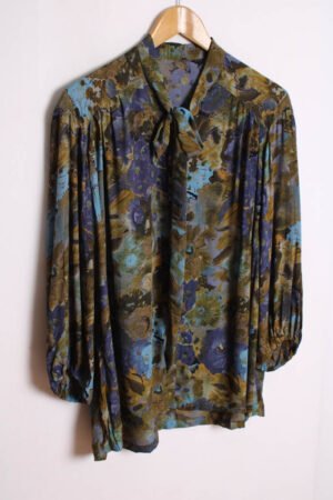 Blusa Lazada Cuello Estampada Vintage "2XL"