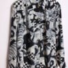 Blusa Vintage Estampado Marino y Blanco "XL"