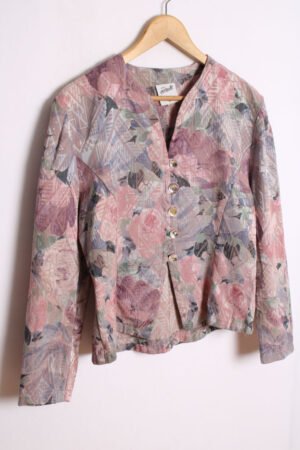 Blusa Vintage Estampado Floral Tonos Pastel "M"