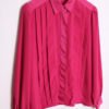 Camisa Fucsia Vintage con Plisados "L"