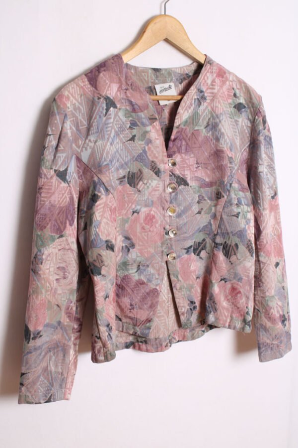 Blusa Vintage Estampado Floral Tonos Pastel "M"