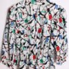 blusa vintage mujer 80s-31 Blusa Vintage Blanca y Estampada "S"