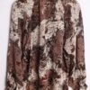 Camisa Estampada  Vintage Satinada "L"