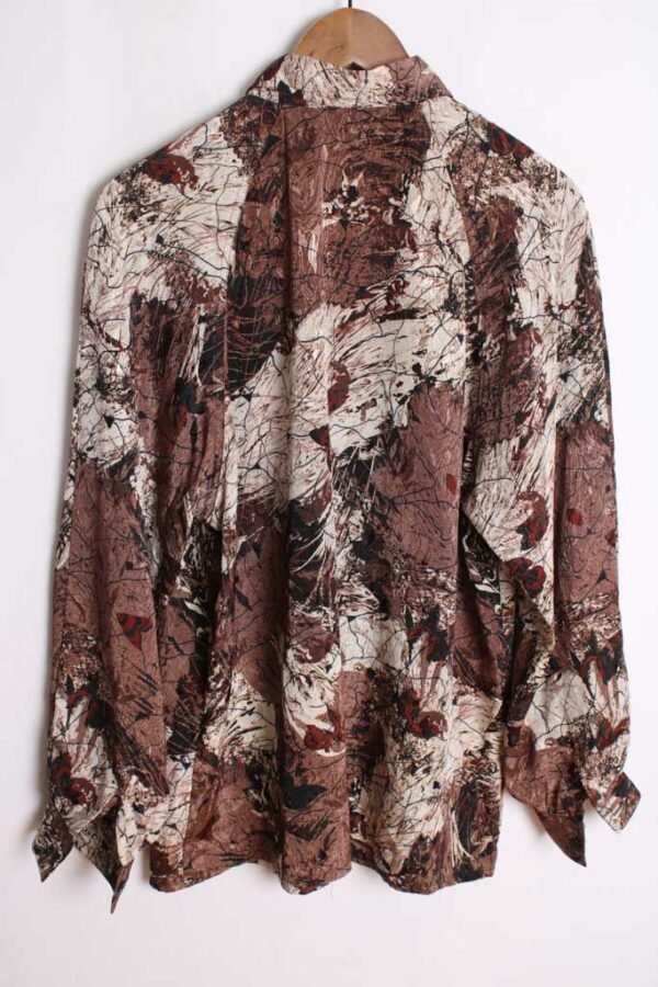Camisa Estampada  Vintage Satinada "L"