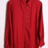 Camisa Roja Vintage Botón Joya "L"
