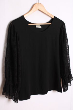 Camiseta Vintage Negra de Manga Larga "L"