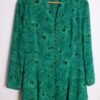 blusa vintage mujer 80s-86 Camisola Vintage Print Flores Verdes "M"