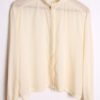 blusa vintage mujer 80s-88 Camisa Blanco Crudo Vintage Cuello Alto "XL"
