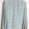 blusa vintage mujer 80s-93 Blusa Cuello Mao Vintage de Seda Estampada "M"