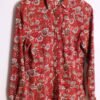Camisa Pendleton Roja Flores Vintage "S"