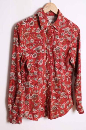 Camisa Pendleton Roja Flores Vintage "S"