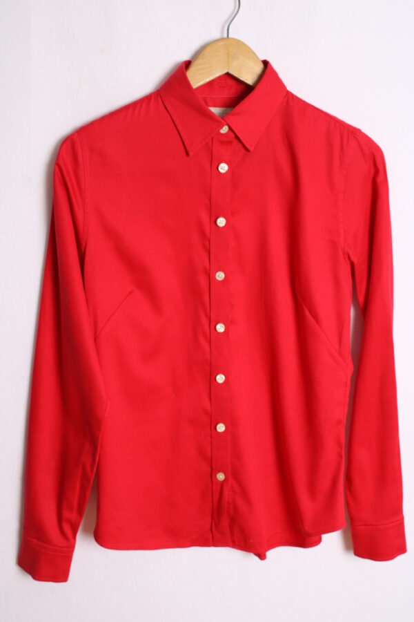 blusa vintage tommy hilfiger-31 Camisa Roja Vintage Manga Larga "S"
