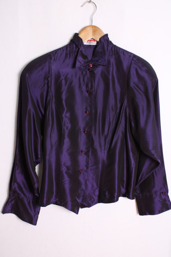 Blusa Vintage Morada Tornasolada "S"