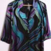 Camisa Satinada Vintage Print 60s  "L"