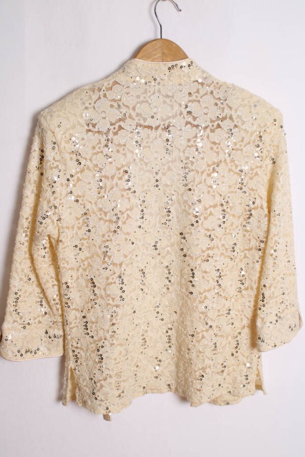 Blusa Vintage Encaje con Lentejuelas "M"