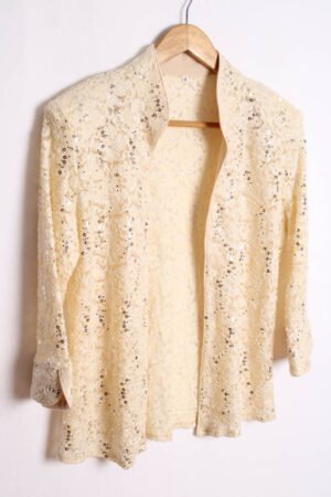blusa vintage tommy hilfiger-54 Blusa Vintage Encaje con Lentejuelas "M"
