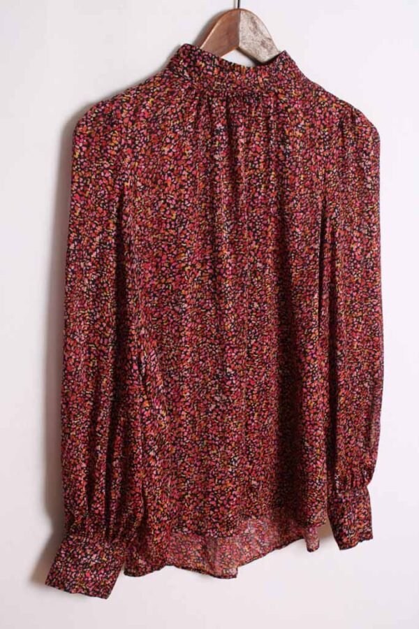 Blusa Cuello Mao Vintage Print Tonos Pastel "S/M"