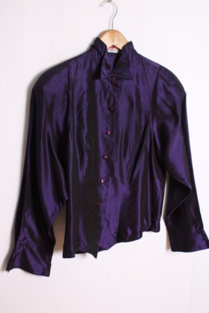 Blusa Vintage Morada Tornasolada "S"
