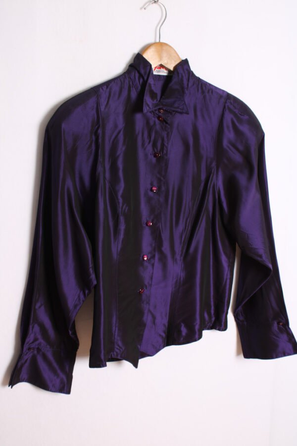 Blusa Vintage Morada Tornasolada "S"