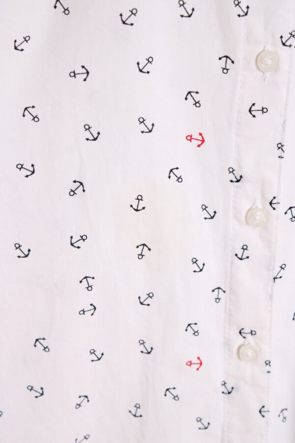 Camisa Tommy Hilfiger Vintage Blanca con Anclas "M"