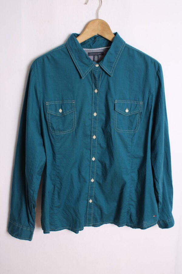 blusa vintage tommy hilfiger-95 Camisa Ralph Lauren Vintage Petróleo "XL"