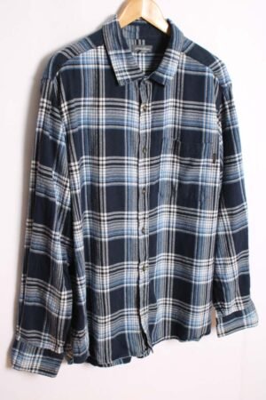 camisa franela vintage_-10 Camisa Franela Cuadros Azules Vintage "XL"