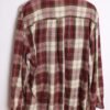 Camisa Franela Vintage Cuadros Granate y Beige "L"