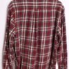 Camisa Franela Cuadros Burdeos y Gris Vintage "L"