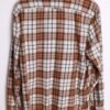 Camisa Franela Cuadros Blancos y Marrón Vintage "M"