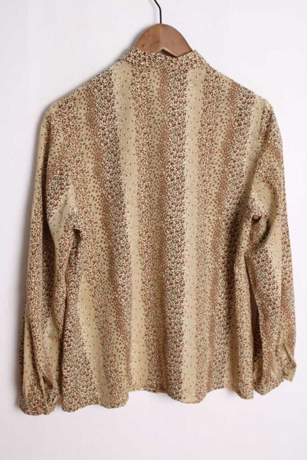 Camisa Print Geométrico Vintage Marrones "L"