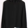 Blusa Negra Vintage con Cuello Volantes "L"