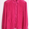 Camisa Fucsia Vintage con Plisados "L"