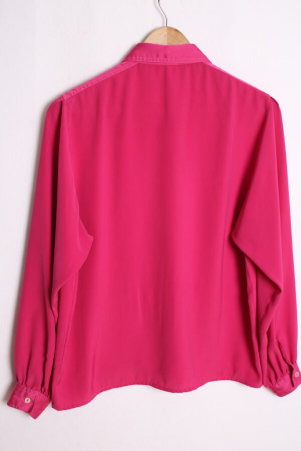 Camisa Fucsia Vintage con Plisados "L"