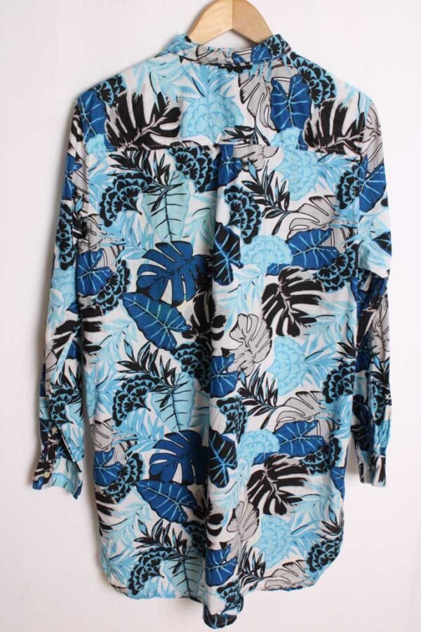 Camisa Vintage Estampado Hojas "L"