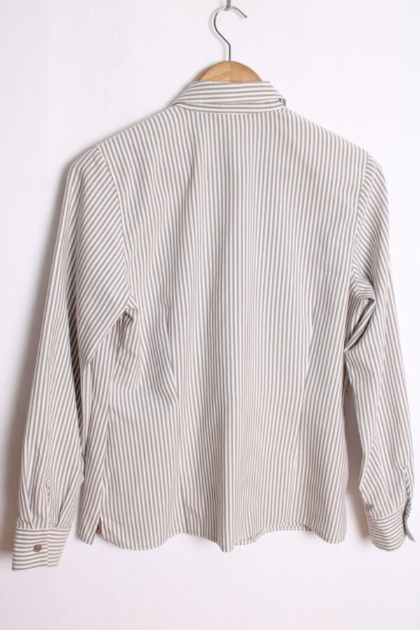 Camisa Vintage Rayas Grises y Blancas "M"